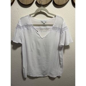 Counterparts White Top Blouse Size XL